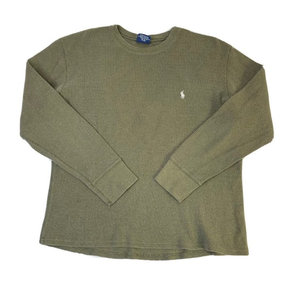 Vintage Ralph Lauren Pony Stitched Faded Thermal Sleep Shirt - Picture 1 of 6